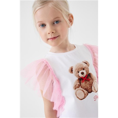 Джемпер трикотажный для девочек (футболка) PLAYTODAY, 1240334