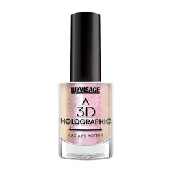 LUX visage Лак для ногтей Holographic №718 11г/6 золотисто-роз. жемчуг