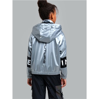 Куртка текстильная с полиуретановым покрытием для девочек (ветровка)