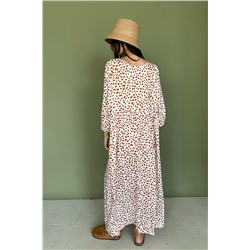 Платье женское  MOON085/05/Молочный, коричневый