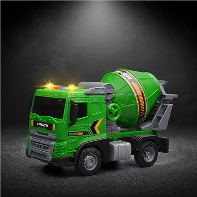 Машина "Бетономешалка" (свет, звук) в коробке
