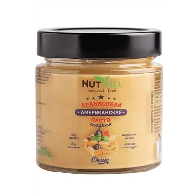 Паста арахисовая сладкая USA 180г ЭКОПРОДУКТЫ, 1191349