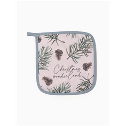 Набор кухонный «Этель» Christmas tree, варежка-прихватка 20×28 см, прихватка 19×19 см