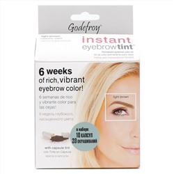 Godefroy Eyebrow Краска-хна для бровей и ресниц / Eyebrow Tint Light Brown, светло-коричневый, 10 капсул 17976