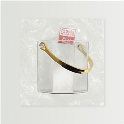 Подставка для косметики CLEAN GOLD, с ручкой, d=12.5×12 см, цвет прозрачный, золотистый