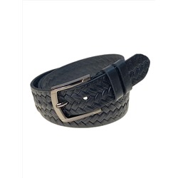 Ремень мужской из натуральной кожи, цвет черный