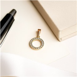 Кулон коллекция "Xuping", покрытие позолота, вставка: цирконы, цвет: прозрачный, арт.007.092