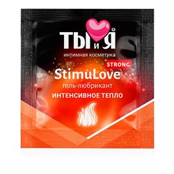 Разогревающий гель-лубрикант Stimulove Strong в одноразовой упаковке - 4 гр.