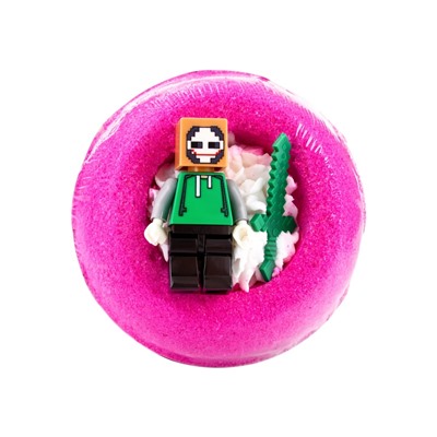 Бомбочка для ванн CUBEHERO розовая, 210 г МИКС