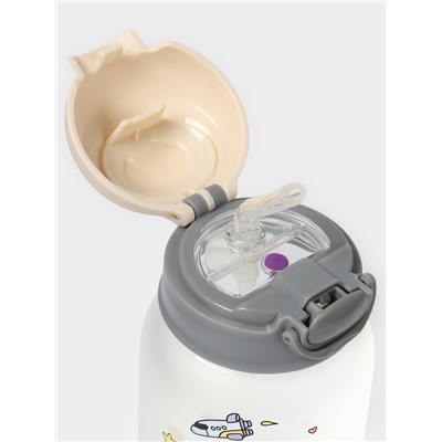 Бутылка для воды «Космонавты», 450 мл, 8.2×15 см, МИКС, матовое стекло