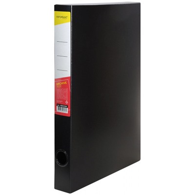 Папка-короб пластиковый с кольцом 36мм 0,8 мм черный NB6336K inФОРМАТ