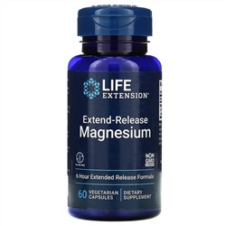 Life Extension, Длительное Выделение Магния, 30 Растительных капсул