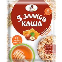 ЭВ Каша 5 злаков с медом и лесным орехом 40 г (10%)