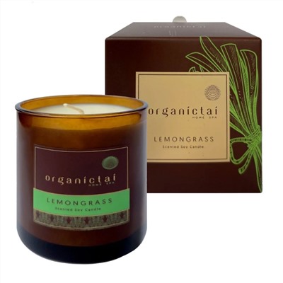 OrganicTai Ароматическая соевая свеча «Лемонграсс», 180 мл 21131