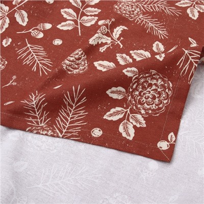 Скатерть «Этель New Year's plants» 110×149 см, 100% хл, рогожка 186 г/м²