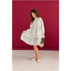 Платье  PUFF059/07/Белый, черный