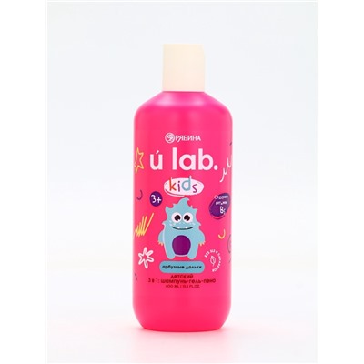Детский шампунь-гель-пена 3в1 «Монстрики», 400 мл, аромат арбузные дольки, ULAB