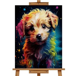 Набор для рисования "Картина по номерам 30х20 см. Пёсик"