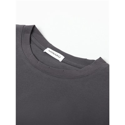 Лонгслив женский MINAKU: One Most Brand, графитовый, размер onesize