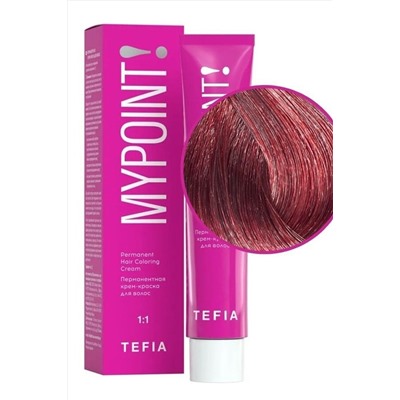 TEFIA Mypoint 5.5 Перманентная крем-краска для волос / Светлый брюнет красный, 60 мл KRISTALLER, 1108783