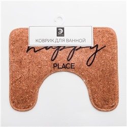 Коврик для ванной Этель "Home", 50х40 см, велюр