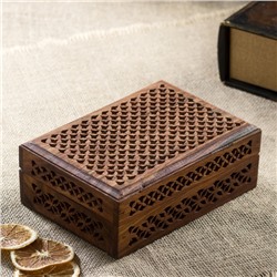 Шкатулка «Резная», 18×13×6 см, дерево