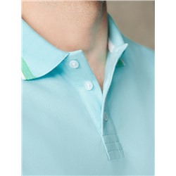 Футболка-поло из фактурного трикотажа