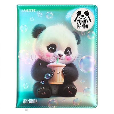 Дневник 1-11 кл. "Yummy Panda" кожзам  48 листов, белая бумага 80 г/м²