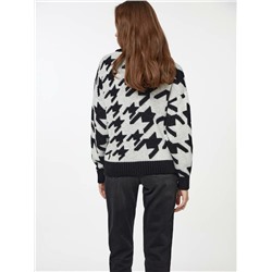 Вязаные джемперы CONTE LDK 307 Oversize-джемпер c вывязанным рисунком &quot;в гусиную лапку&quot;