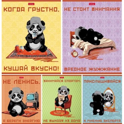 Тетрадь  48л клетка "Мудрая панда" (088930) Хатбер