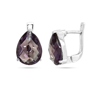 Серьги из серебра синт.александрит, Джеймс