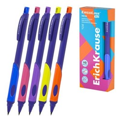 Авт. карандаш 2,0 мм "ErgoLineR Kids Neon" с точилкой,НВ 63332 ErichKrause