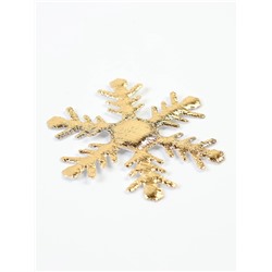 Новогодний набор для декора «Снежинка» цвет золотой, 6.5 см, набор 6 шт.