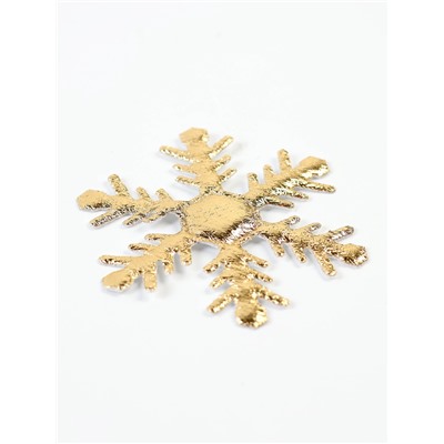 Новогодний набор для декора «Снежинка» цвет золотой, 6.5 см, набор 6 шт.