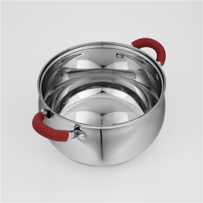 Кастрюля Доляна «Вернер», 3.5 л, d=20 см, с крышкой, капсульное дно, нержавеющая сталь, индукция