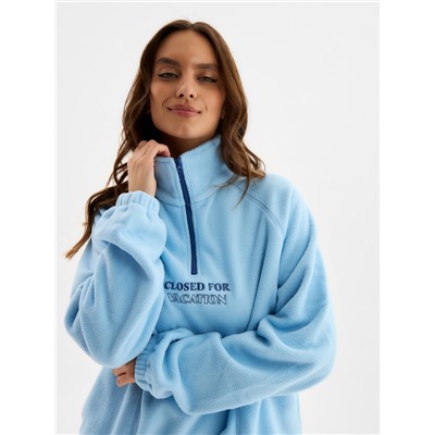 Костюм женский флисовый (кофта, брюки) MIST, размер 44, голубой