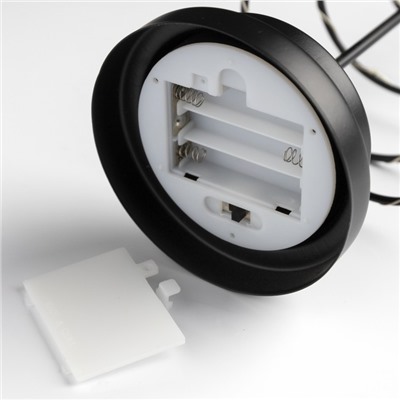 Светодиодная фигура «Ёлка чёрная» 12×25×12 см, металл, батарейки АААх3 (не в комплекте), свечение тёплое белое