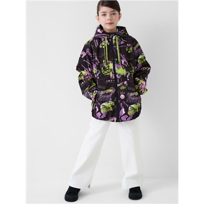 Брюки текстильные джинсовые для девочек