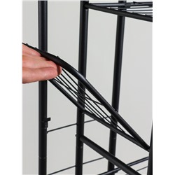 Подставка для цветов Greengo, 8 полок, 43×22×141 см, напольная, металл, чёрная