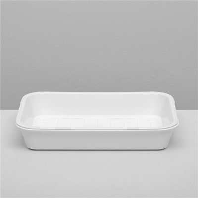 Туалет для кошек, 36×26×6.5 см, средний, с сеткой, пластик, белый