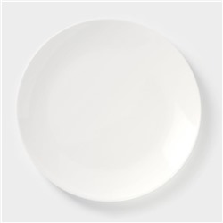 Тарелка фарфоровая обеденная с утолщённым краем Wilmax Olivia Pro, d=23 см, белая