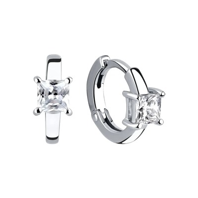 Серьги из серебра куб.циркон., Л-12618