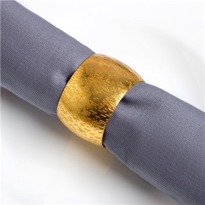 Набор салфеток с декоративными кольцами Grey pleasure, 40×40 см - 4 шт., 100% хлопок, саржа 190 г/м²