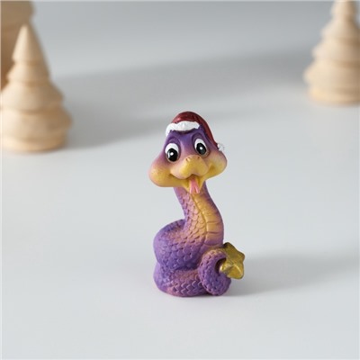 Фигурка полистоун «Фиолетовая змейка», 4×3×5 см, МИКС