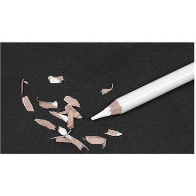 Карандаши угольные, белые, 3 шт. в наборе, средние
