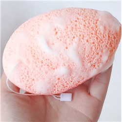 Губка-спонж для умывания капля с кармашком на веревке