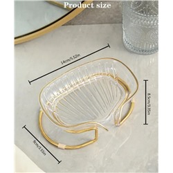 Стильная мыльница на подставке золото с тонировкой