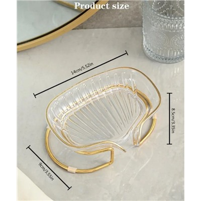 Стильная мыльница на подставке золото с тонировкой