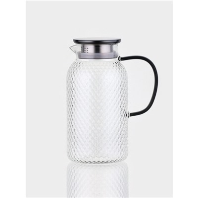 Кувшин Magistro «Богема. Соты», 16×11×23 см, крышка-сито, стекло, прозрачный