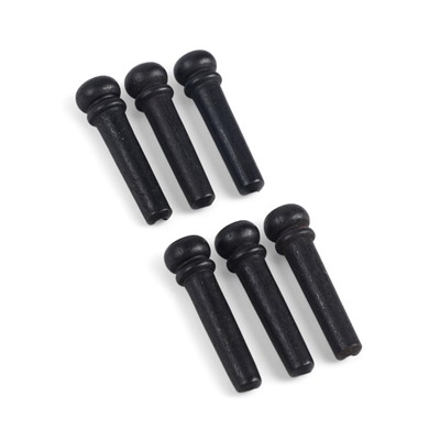 Набор фиксаторов струн Music life, 6 штук, черное дерево